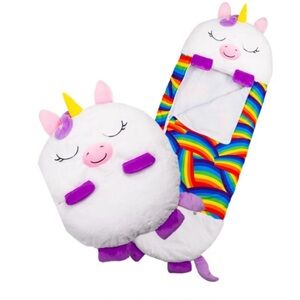 HAPPY NAPPERS ARIANNA UNICORN PILLOW & SLEEP SACK/SLEEPING BAG, LARGE